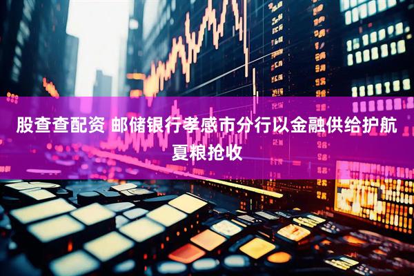 股查查配资 邮储银行孝感市分行以金融供给护航夏粮抢收